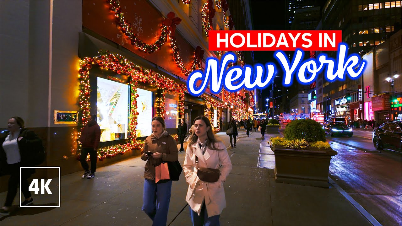 New York Holiday Walk - Christmas Vibes in Manhattan, NYC