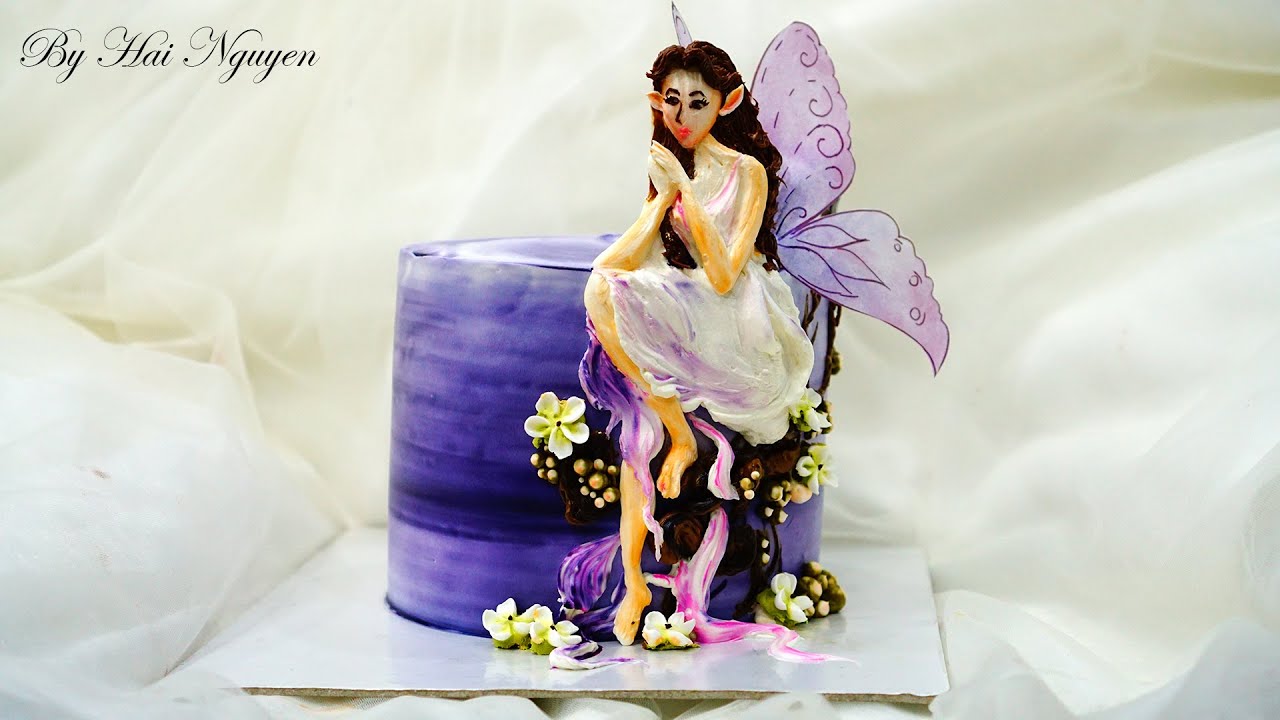 HOW TO PAINT ANGEL CAKE ART WONDERFUL | Cách Làm Bánh Vẽ Thiên Thần Tuyệt Đẹp