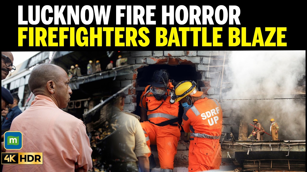 Lucknow Fire: Thick Smoke Engulfs Building as Firefighting Continues