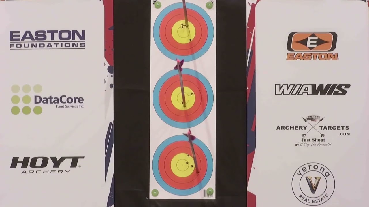 Финал чемпионата США по стрельбе из лука в помещении 2025 года – Barebow, мужчины: Уэй против Бис...