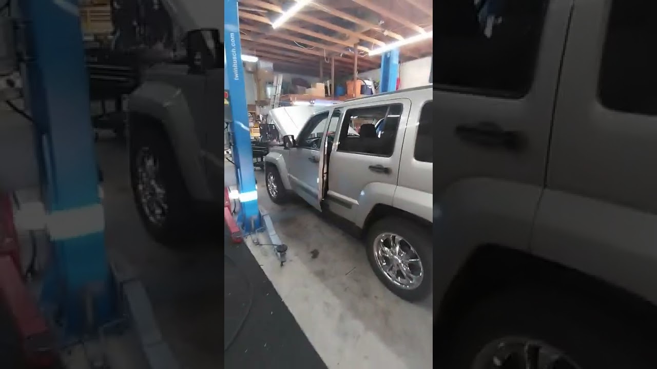 2009 jeep liberty KK LS v8 swap video 16 .. swap completed