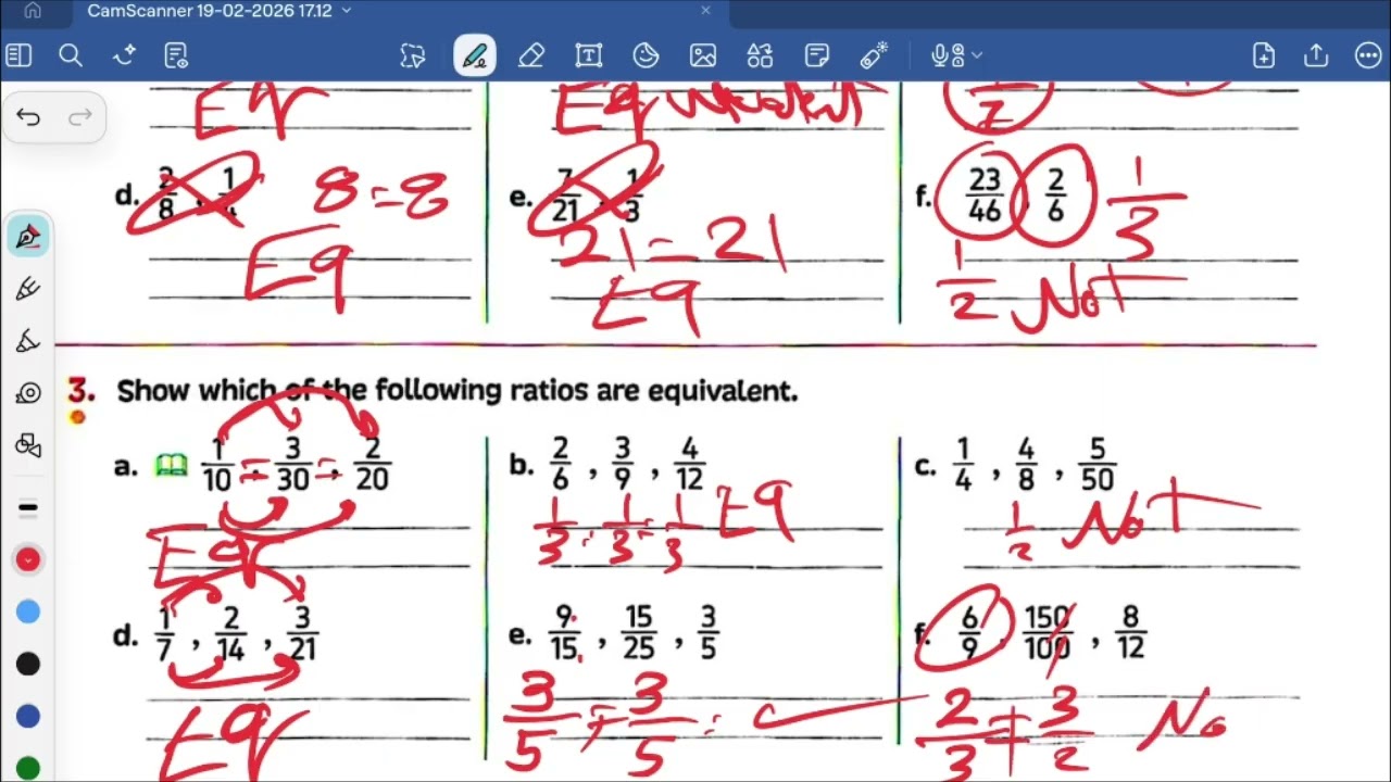 Grade 6 T2  exercise 8 on comparing and analyzing ratios # solving revision on unit 9 by Mr Romany 