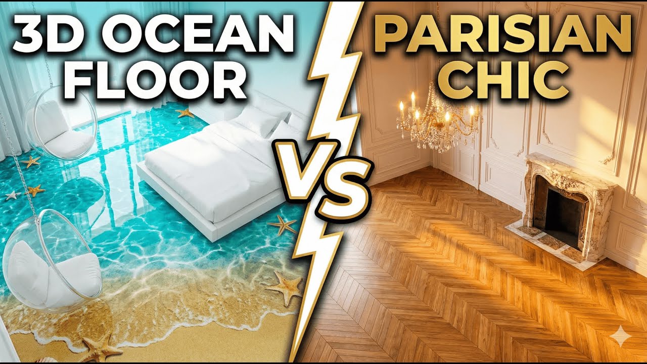 2 Extreme Bedroom Makeovers! 🌊 3D Ocean vs. Parisian Luxury ✨"