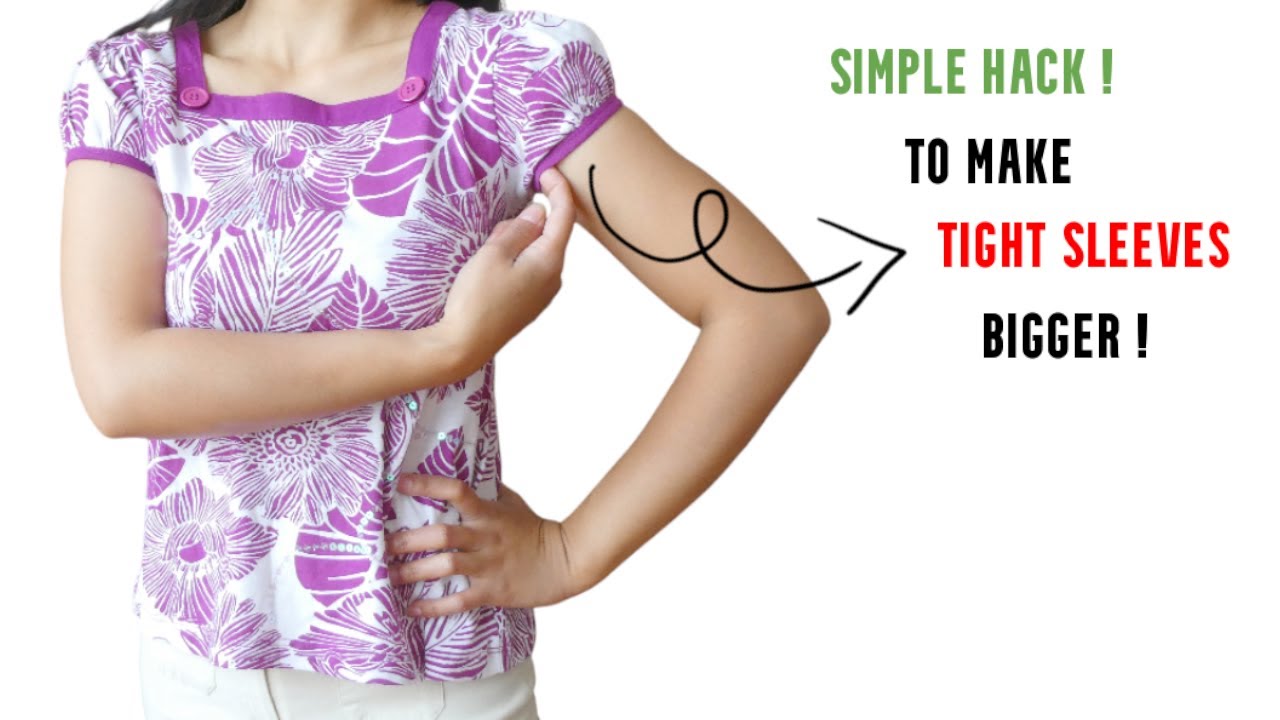DIY: How to Loosen Tight Arm Sleeves | Quick fix how to enlarge sleeves that are too small #howto