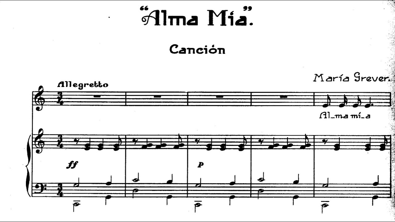 Alma Mía (María Grever) -  Acompañamiento de piano