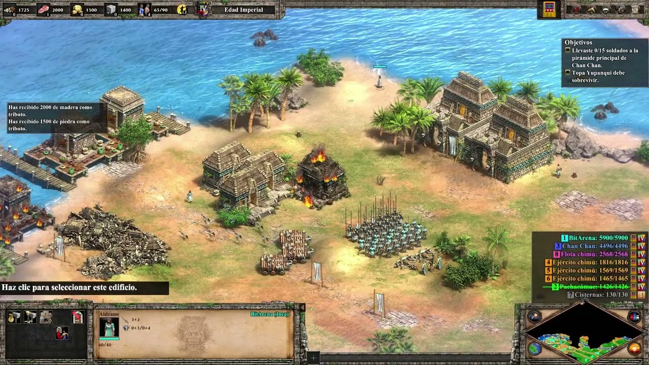 AOE2 DEFINITIVE EDITION #CAMPAÑA AMERICA #PACHACUTEC #5 DE TAL PALO TALA ASTILLA