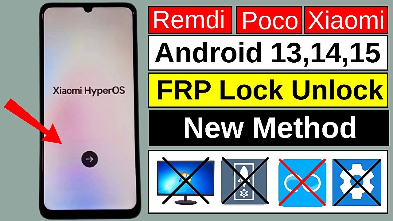 Xiaomi FRP Bypass 2026 | POCO/Redmi/Mi Google Account Unlock (HyperOS) Android 13,14,15 | Without PC