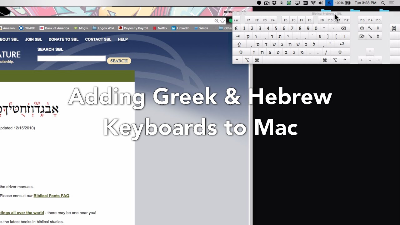 Adding Greek and Hebrew Keyboards on Mac