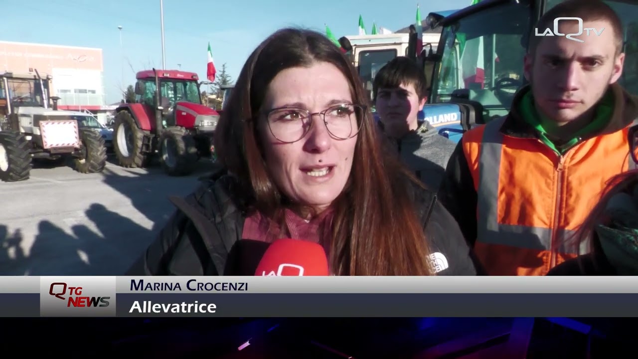 L'Aquila. La protesta dei trattori arriva in città