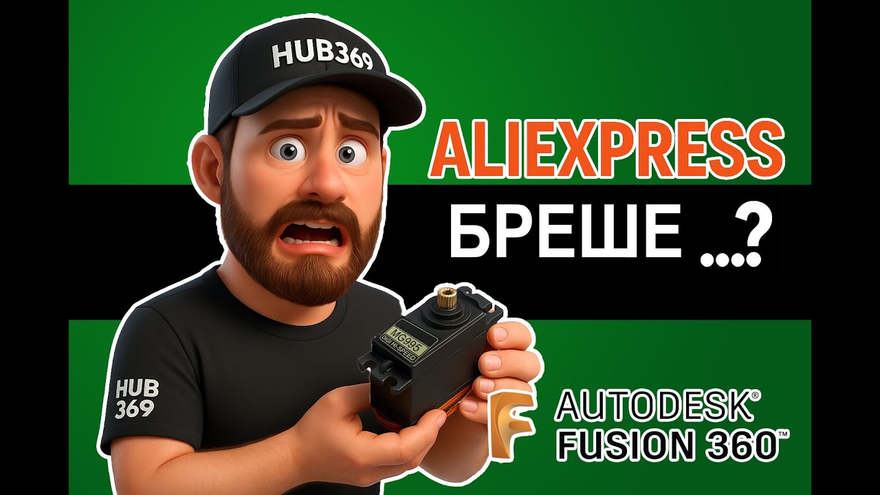 Fusion 360: серво MG995 і небезпечна помилка | HUB369