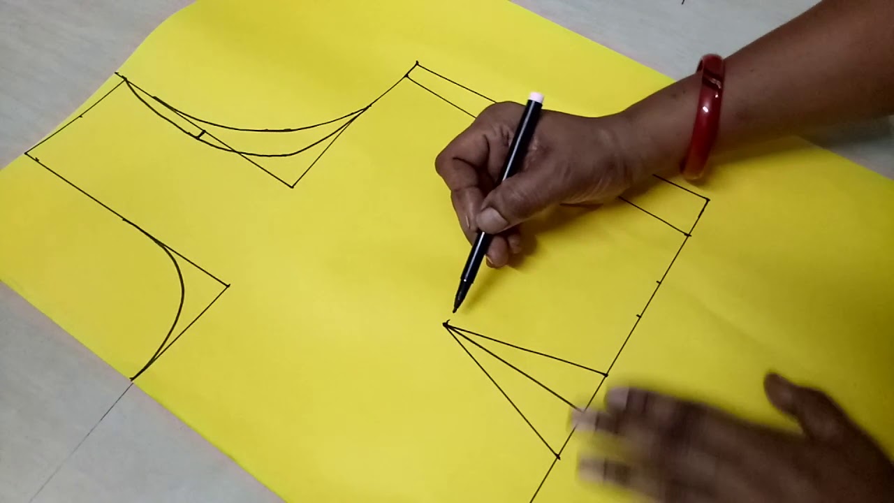 Princess cut Blouse Cutting Size 34, How to make Princess cut Blouse