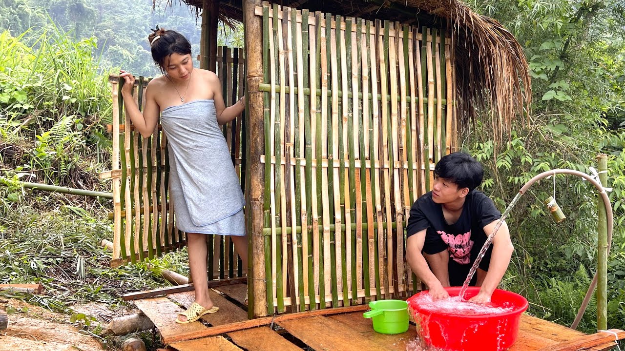 100 Days Building Cabin TIMELAPSE - The Young Couple Built a New Life Together - Living Off Grid