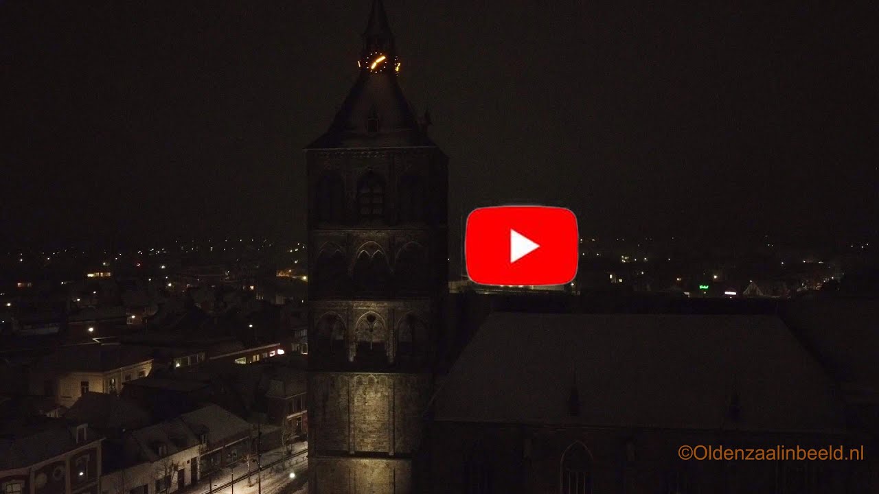 Drone beelden Sneeuw in de Binnenstad  Oldenzaal 17- 1- 2021