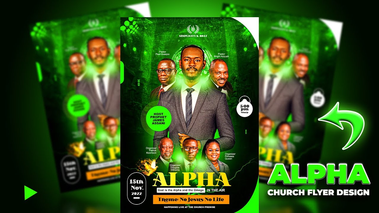 How to: Design a CHURCH FLYER - Simplicity K. Boat (PHOTOSHOP TUTORIAL)