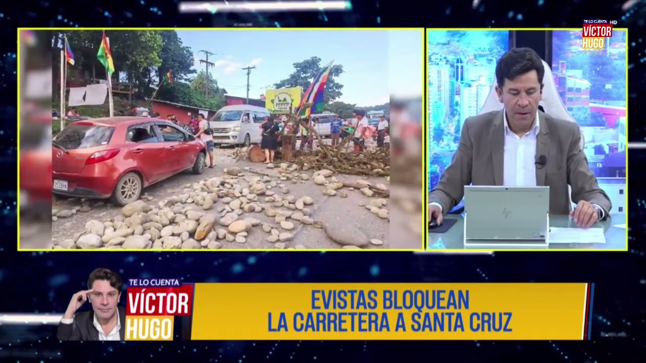 1 EVISTAS BLOQUEAN LA CARRETERA A SANTA CRUZ