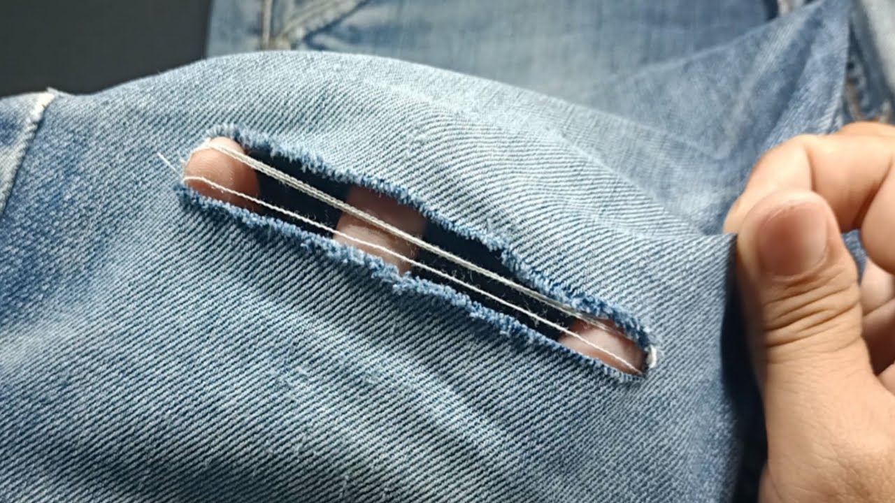👖🔥 Genius Invisible Jeans Repair Trick!