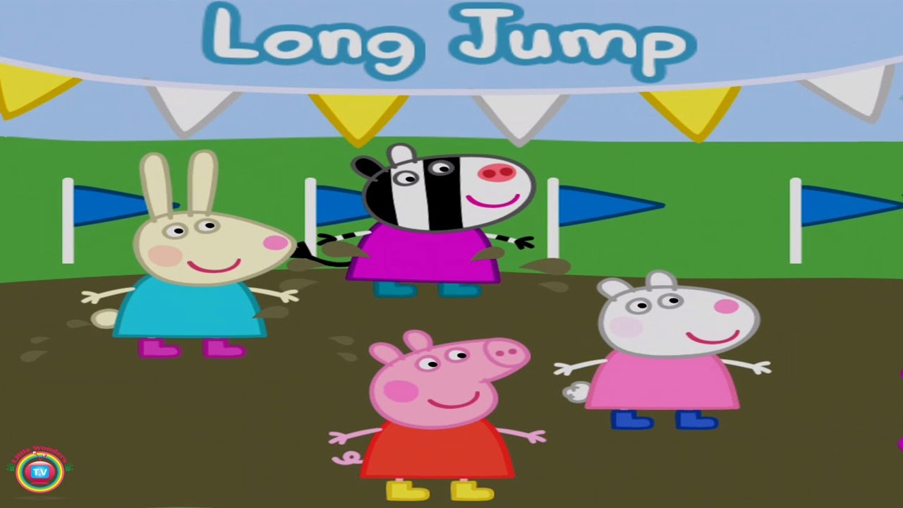 Peppa Pig playing Long Jump - Peppa Pig Gameplay