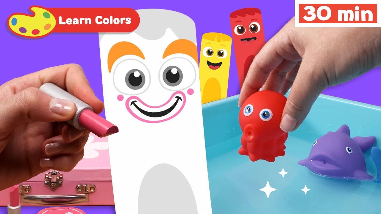 Color Crew Magic - Learn Colors | Bath Toys | Make Up Kit & More | How to Draw | Coloring with Kids