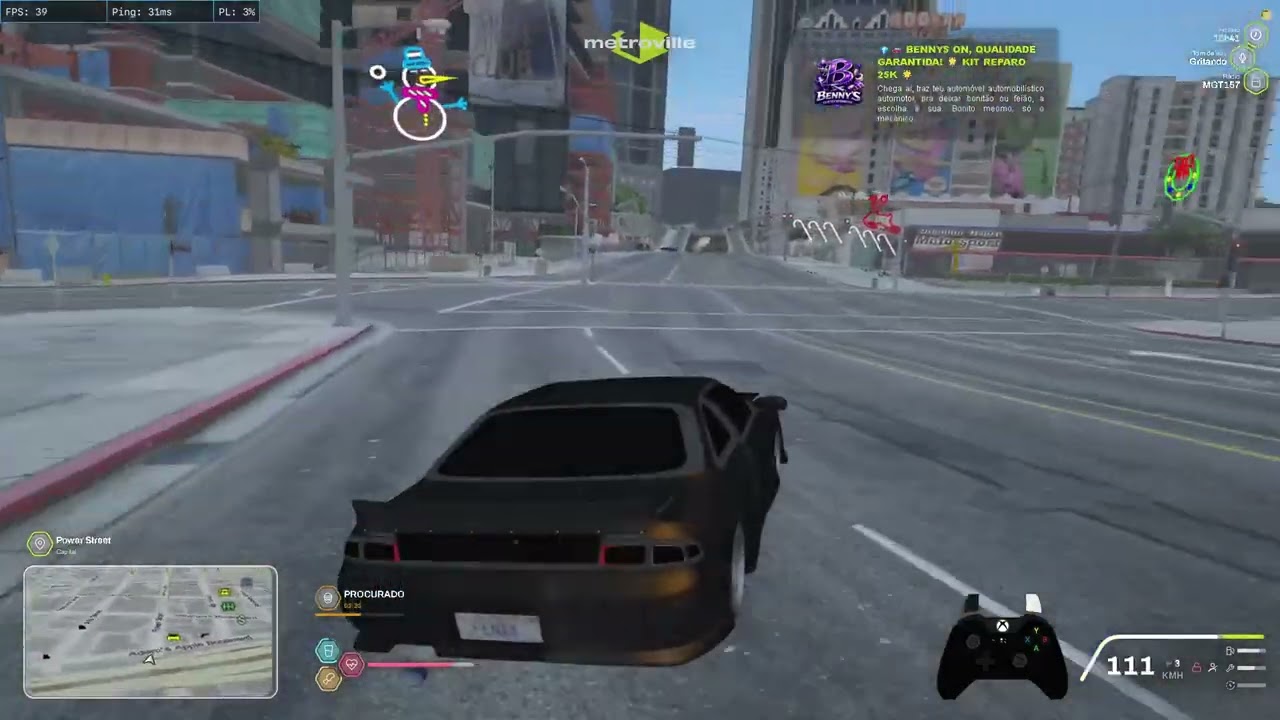 METROVILLE - Fuga quase Clean no controle! 🎮
