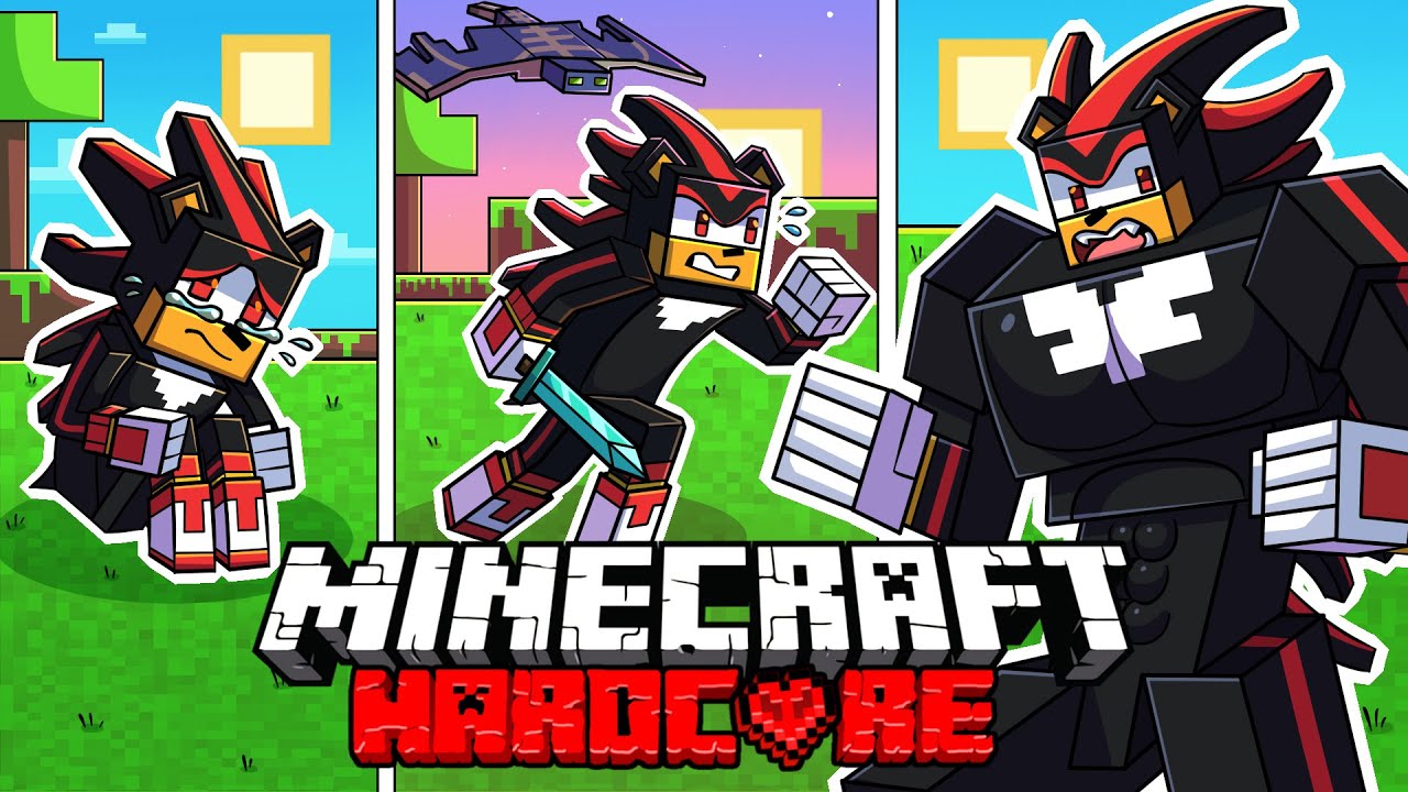 I Survived 1000 DAYS as SHADOW from SONIC in HARDCORE Minecraft - Top Cartoon Superhero Compilation