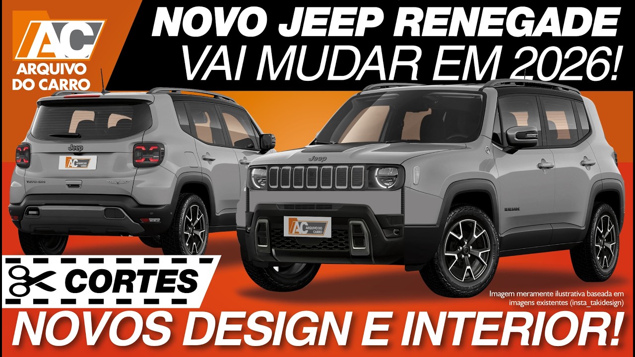 SEGREDO: JEEP RENEGADE 2027 VAI MUDAR! NOVOS DESIGN E PAINEL MAIS MODERNO!