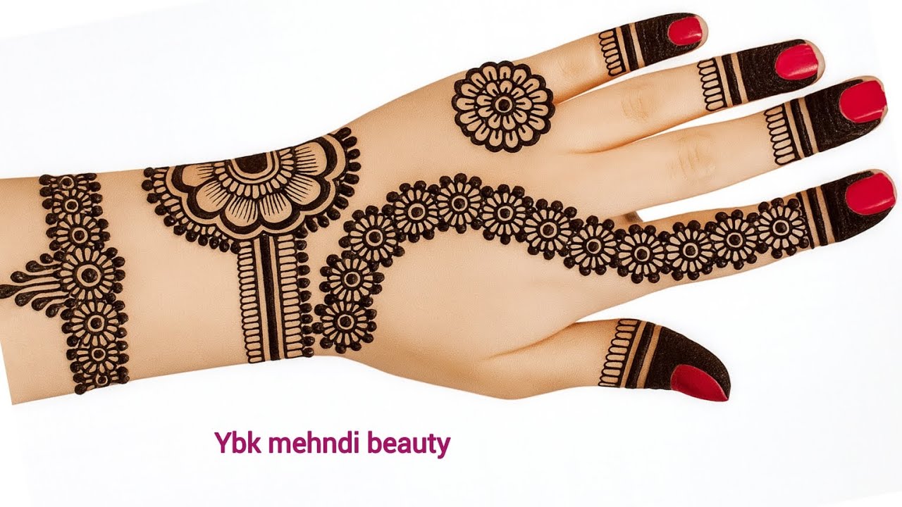 Very beautiful stylish backhand mehndi design|mehndi ka design|backside mehndi design|simple mehndi