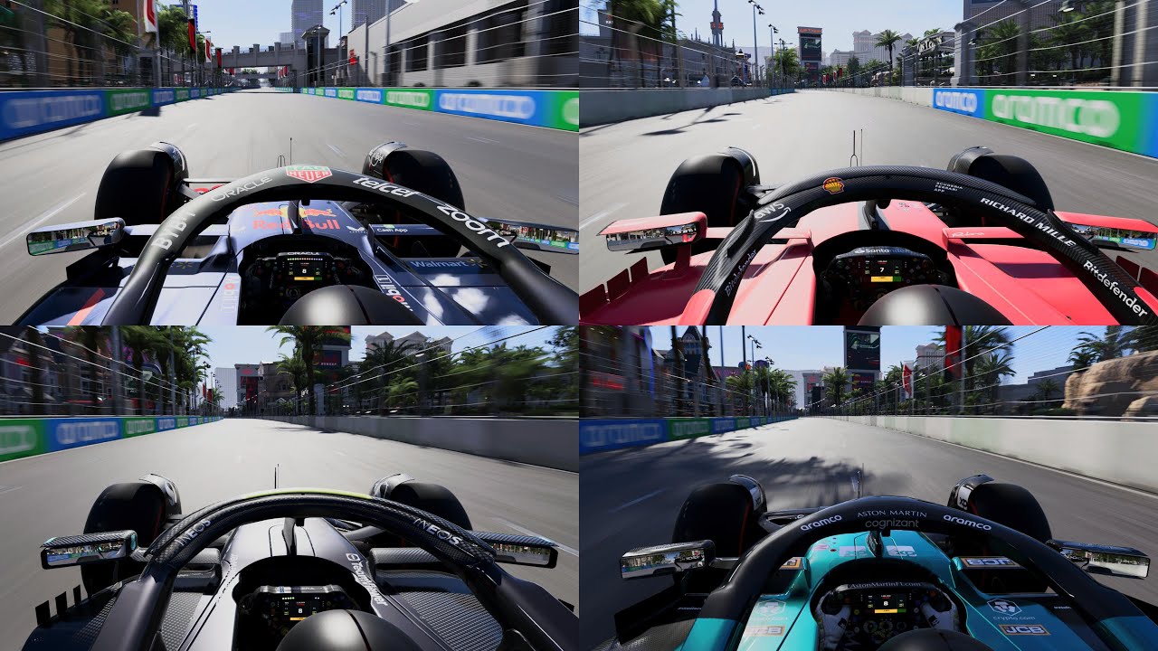 F1 All Top Speed & Engine Sound - Las Vegas Street Circuit 