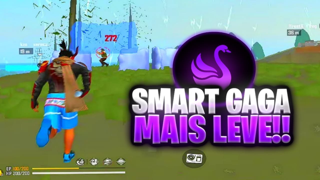 😱SAIU! COMO BAIXAR SMARTGAGA LITE COM GRÁFICOS DE MINECRAFT PARA PC FRACO | FREE FIRE 🚩