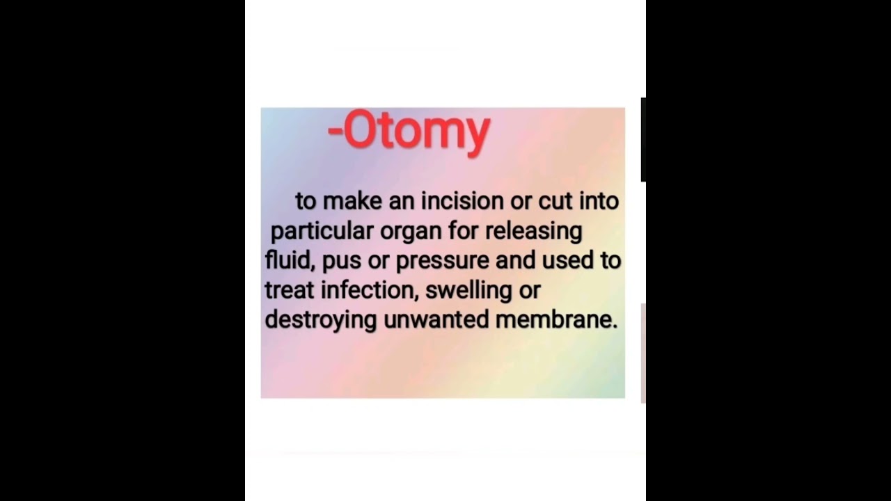 Surgery/Otomy & Ectomy??