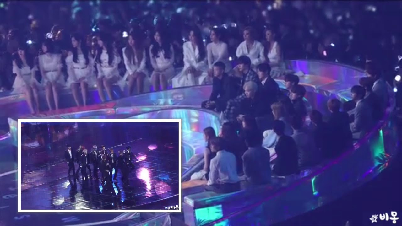 181201 MMA BTOB, (G)-IDLE, MAMAMOO, G-FRIEND, The Boyz Reaction to WANNAONE - Destiny, Spring Breeze