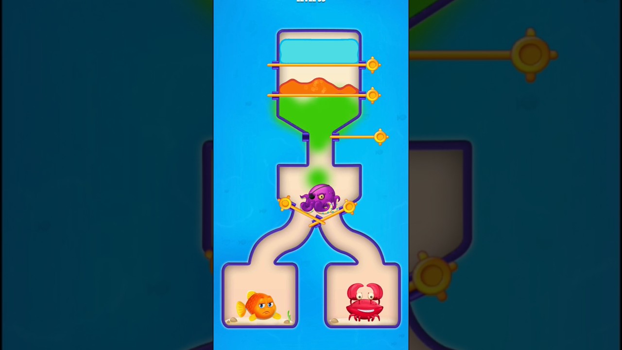 Save the fish 🐠 lvl 53 🎮 Random Candy #shorts #fishdom