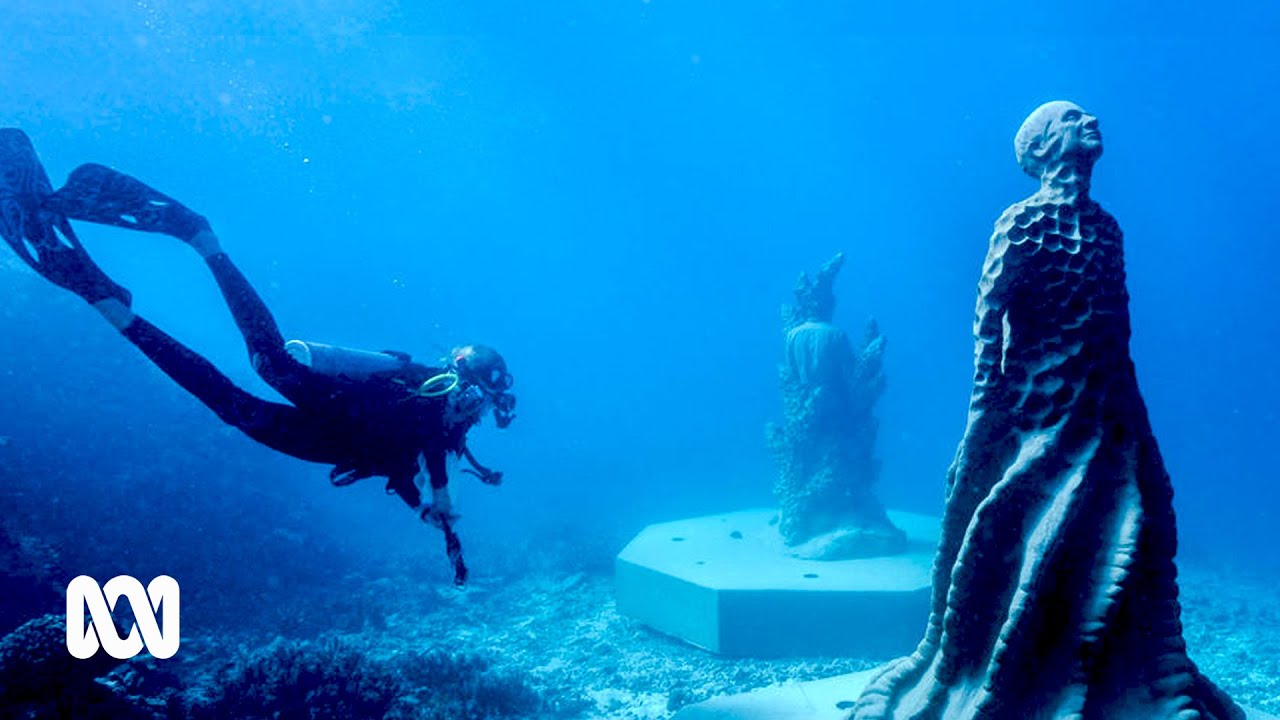 Museum of Underwater Art's sculptures sunk on Great Barrier Reef 🐠🐚 | ABC Australia