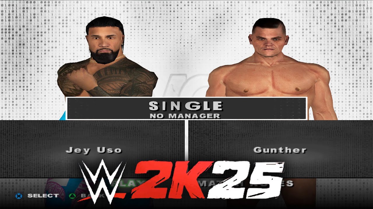 WWE 2K25 PS2 - Jey Uso vs Gunther | SD HCTP Mod Patch PS2