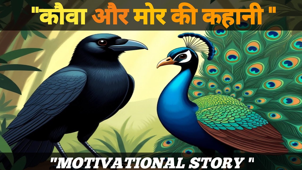 कौवा और मोर (कौवा और मोर की MOTIVATONAL STORY).. #motivation #story #motivational #motivationalstory