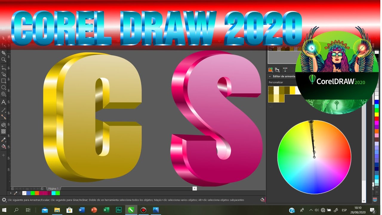 EDITAR TEXTO ARTISTICO 3D EN COREL DRAW