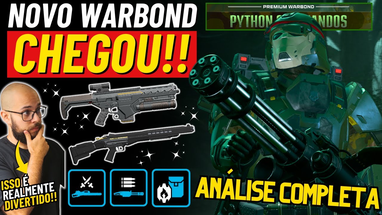 Helldivers 2 Warbond Python Commandos Análise Completa!!