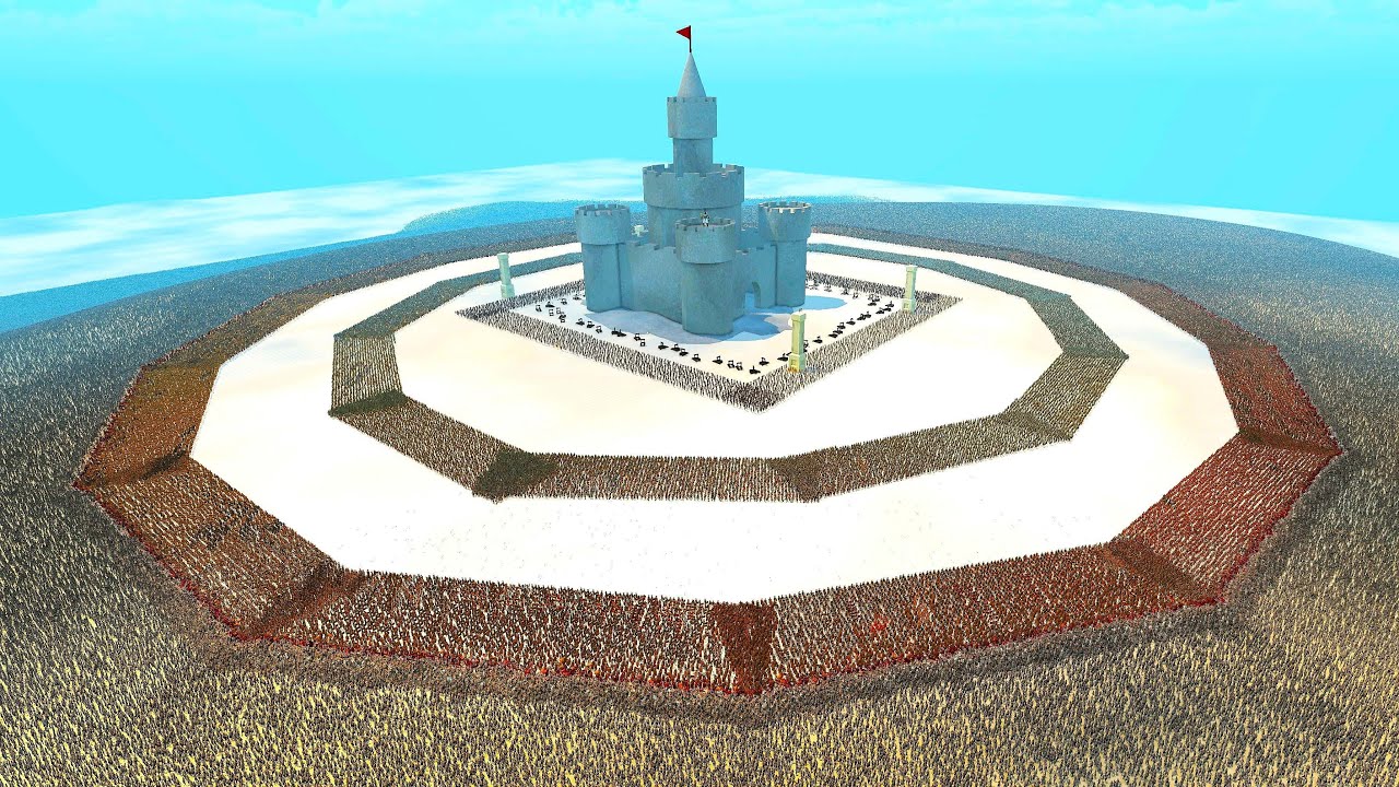6,000,000 Zombies attack Roman Army SHIELD WALL FORTRESS! - Ultimate Epic Battle Simulator 2