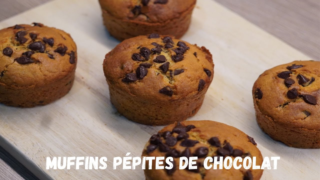 Muffins aux pépites de Chocolat moelleux et Coeur chocolat