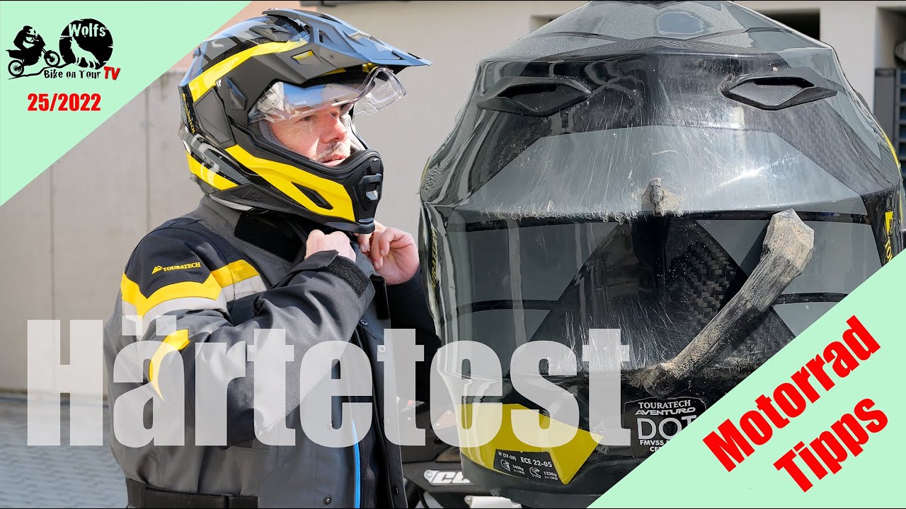 Touratech Aventuro Carbon 2 Plus Adventure Helm Test | Inklusive Sturzprobe