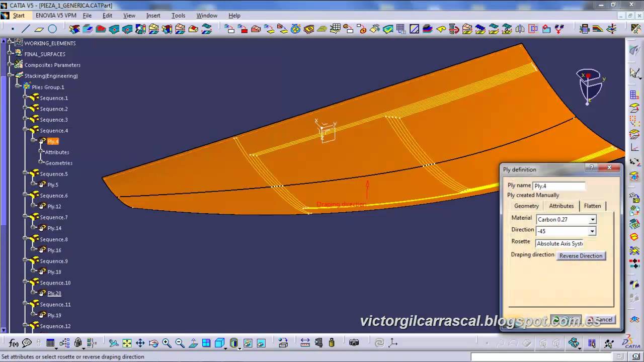 PLY BY PLY METHOD OF COMPOSITES - (CPD + CPM) WITH CATIA V5