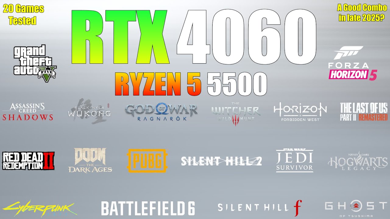 RTX 4060 + Ryzen 5 5500 - 20 Games Tested - A Good Combo in late 2025?