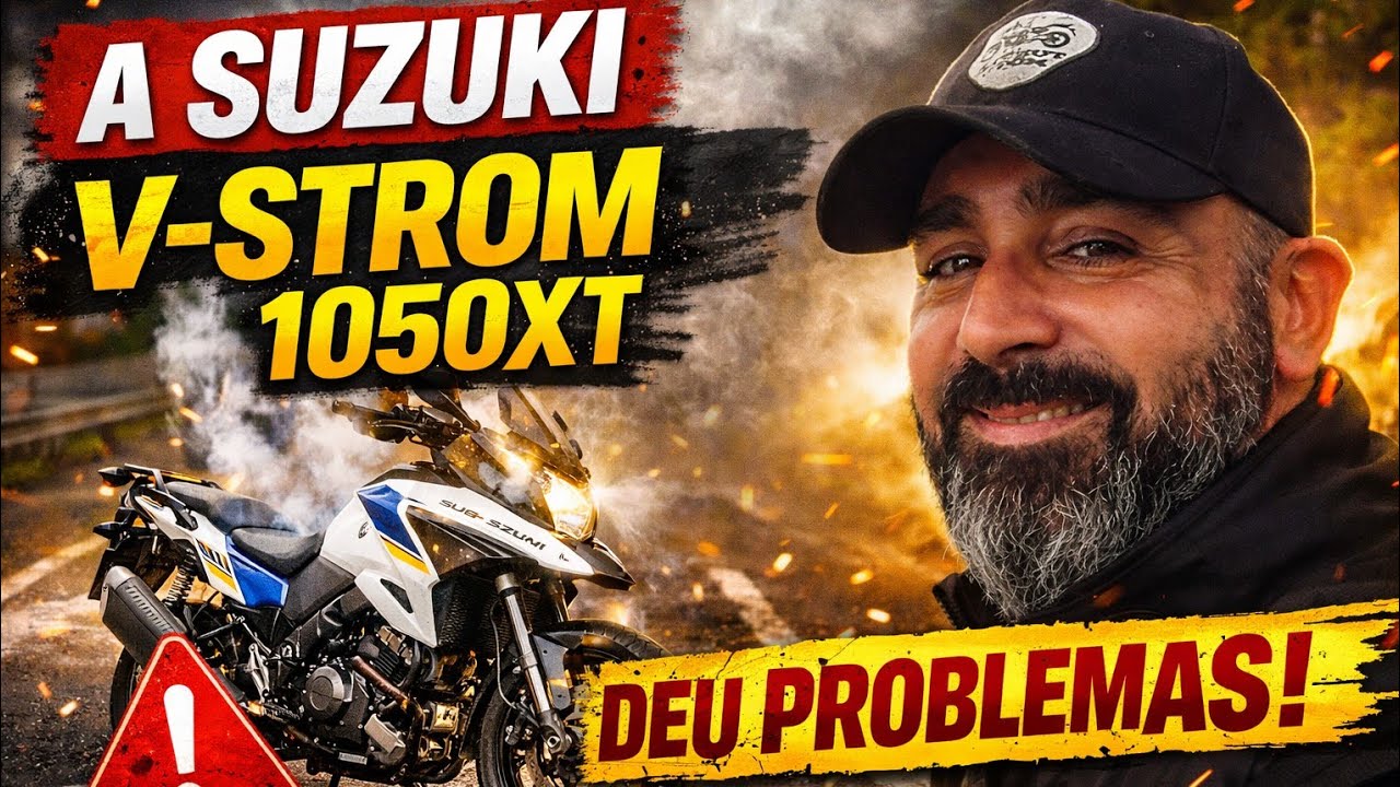 A Suzuki V-Strom 1050XT deu problemas.