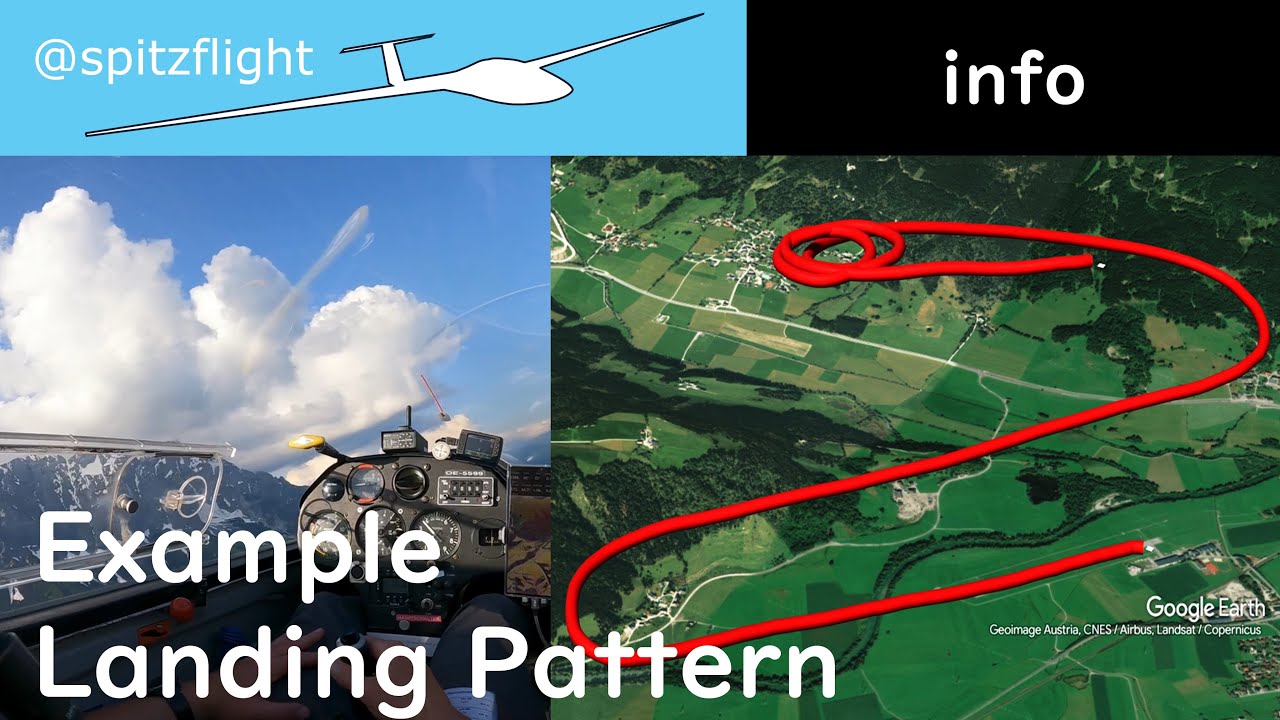 Segelfliegen Niederöblarn (LOGO) Landing pattern example: External View + Cockpit