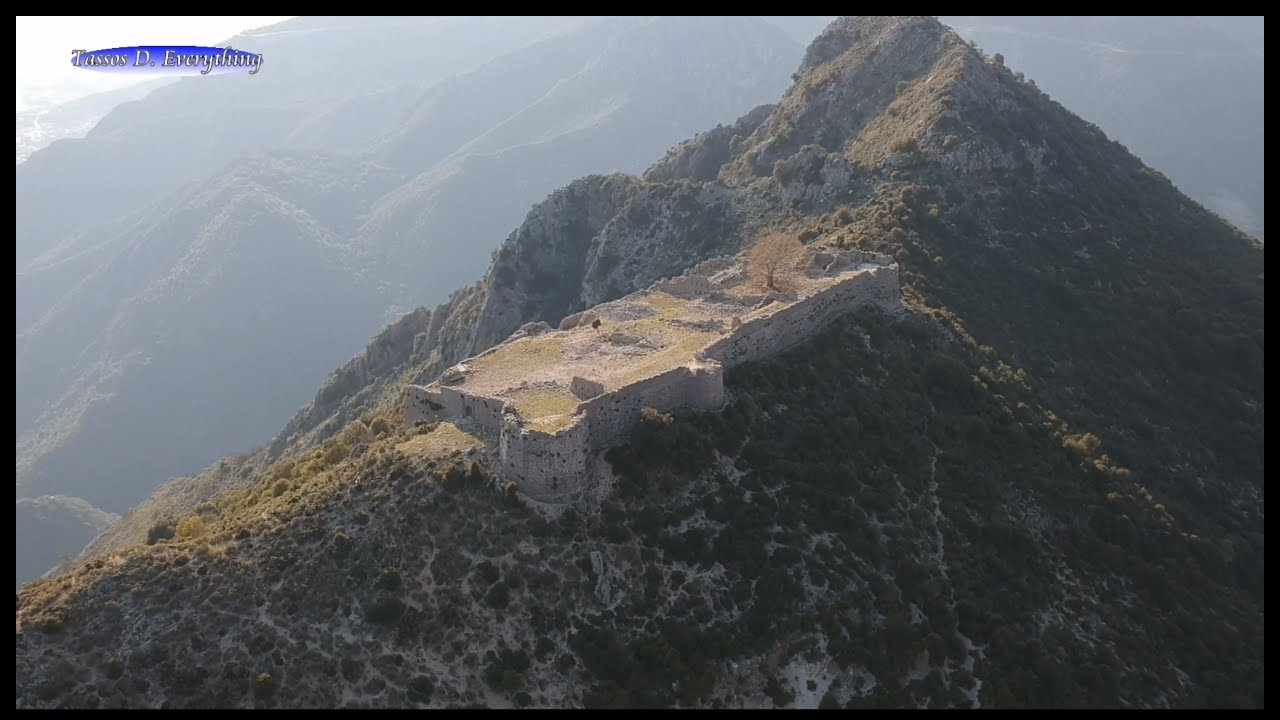 ΣΟΥΛΙ ΚΑΣΤΡΟ ΚΙΑΦΑ ΑΠΟ ΨΗΛΑ Dji Spark Drone View Castle kiafas Suli village Κουγκι Σουλιου