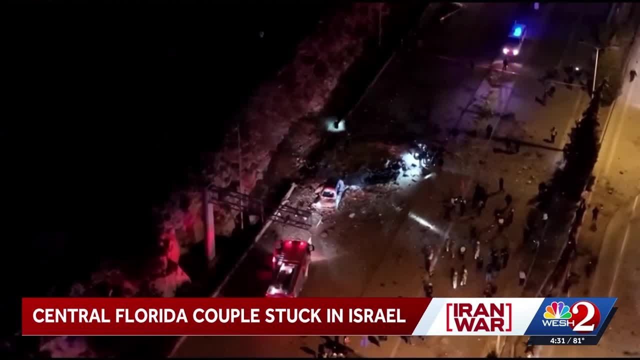 Central Florida couple stuck in Jerusalem during Iran's retaliatory strikes on Israel