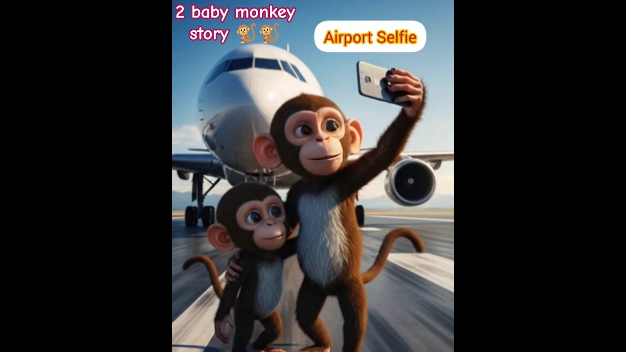 two baby monkey story 🐒🐒