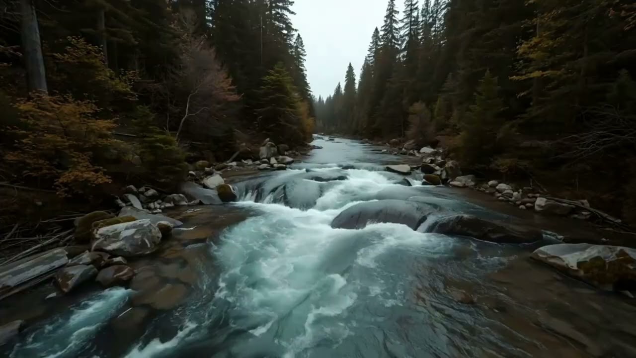 Soothing River Through a Lush Forest 🌿 Nature Sounds for Relaxation