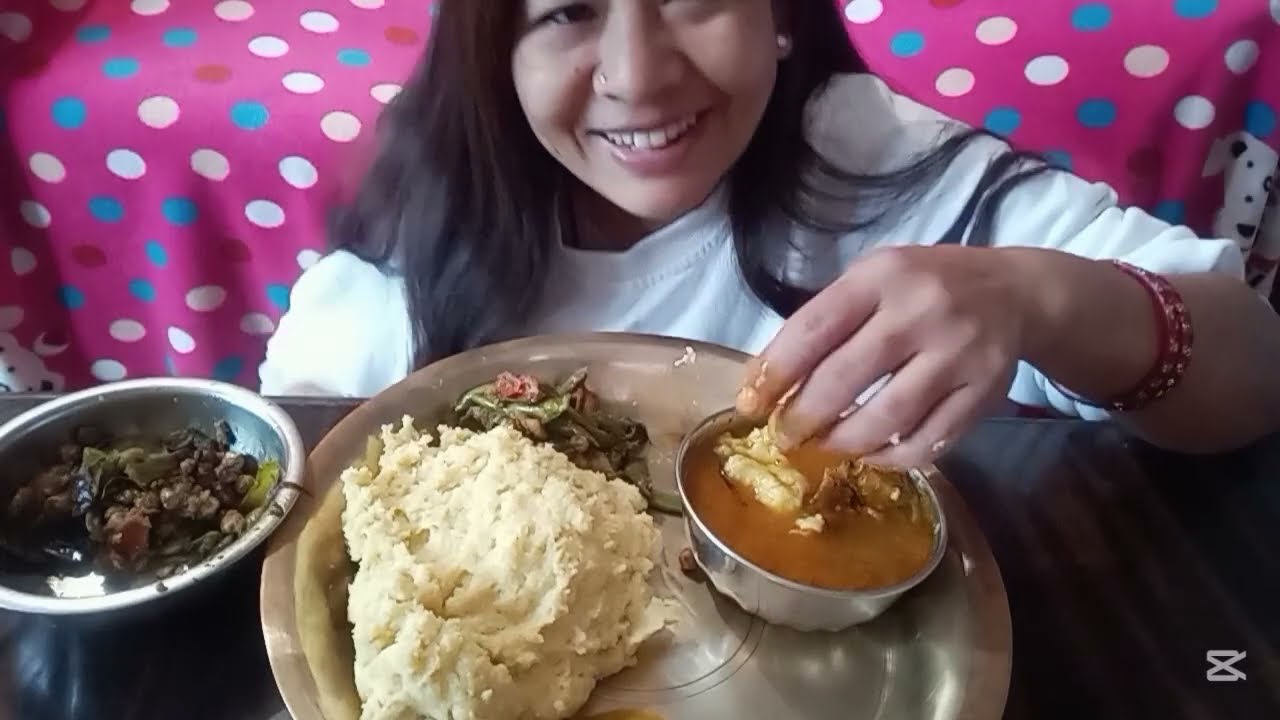 🌽 मकै को दिडो रा 🐟 माछा को जोल संग को मुकबाग आयो है मेरो नी