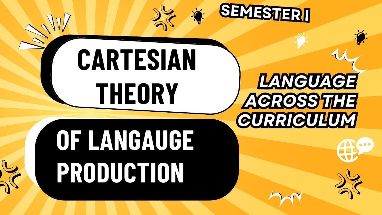 CARTESIAN THEORY OF LANGUAGE PRODUCTION LANGUAGE ACROSS THE CURRICULUM B.Ed SEMESTER I
