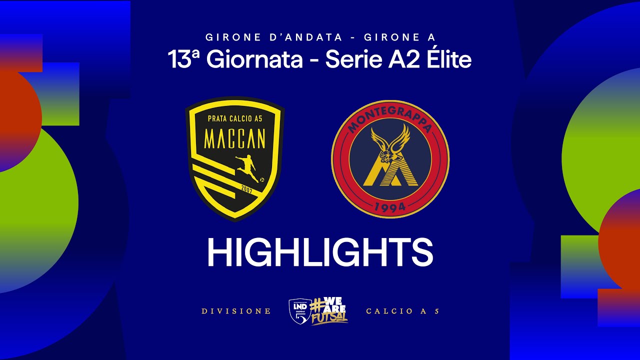 Maccan Prata-Montegrappa 2-5 | Gol e highlights | 13ª giornata | Serie A2 Élite 25/26 - Girone A